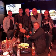 NV Builders Mackay team celebrating at local industry dinner
