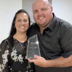 Nathan and Vanessa – founders of NV Builders Mackay, a family-owned building company