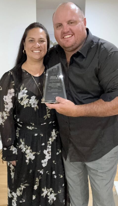 Nathan and Vanessa – founders of NV Builders Mackay, a family-owned building company