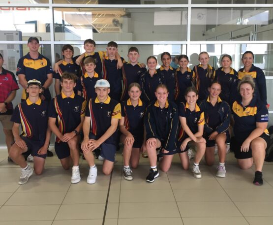 Holy Spirit College students representing at the All Schools Touch Football Competition – supported by NV Builders Mackay